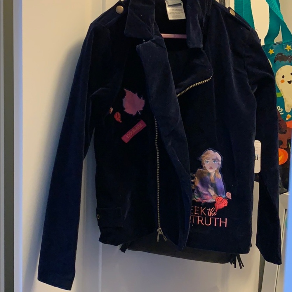 2 PIECE!! Frozen 2 velvet jacket AND long sleeve